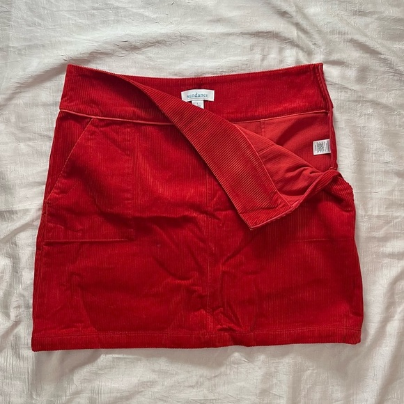 Sundance Scarlet Corduroy Skirt - Picture 4 of 7